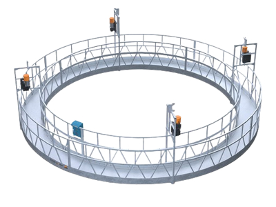 Galvanizli Yuvarlak Şekilli Asma Platform